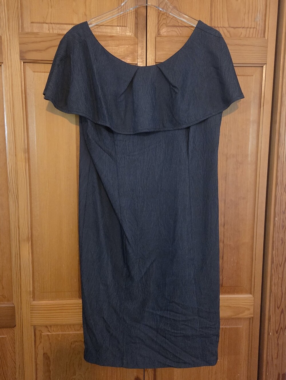 Thread Social Womens Dress‎ Cocktail Short Sleeve Black Size L Charcoal Gray